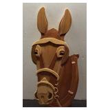 Intarsia Wood Donkey Wall Art, 10 x 22 Inches