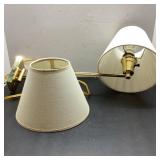 Brass Swing Arm Wall Lamp with Shade, 21" Extends