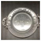 Glass Relish Dish with Handles, 12.5 Inches Wide