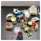 Small Christmas Lot With Ornaments & Decor