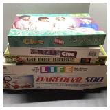 Board Games Lot: Clue, Life, Go for Broke, Daredev