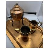 Universal Copper Tea Set with Serving Tray