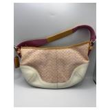 Authenticated Vintage Coach Pink Canvas Bag