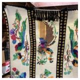 Handwoven Textile With Colorful Peacock Motif