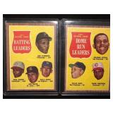 1962 Topps NL Batting & HR Leaders Cards #52, 54