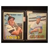 1967 Topps Killebrew & Jenkins Cards in Cases