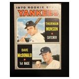 1970 Topps Yankees Rookie Card Munson/McDonald