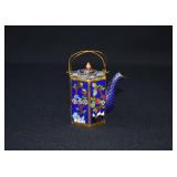 Chinese Cloisonne Enamel Miniature Teapot