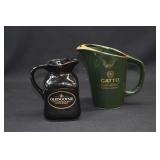 2 Scotch Whiskey Bar Advertising Jugs
