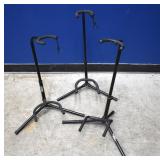 3 Black Tripod Guitar Stands