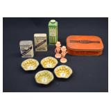 10 Vintage Kitchenalia Spice & Mr Peanut Tins +