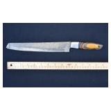 Damascus Steel Fixed Blade Chef's Knife