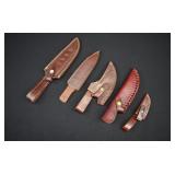 5 Handcrafted Leather Knife Sheaths - Mixed Size