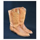 Size 13 RANCHO Ostrich Hide leather Cowboy Boots