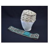Embroidered Omani Kufi Cap & Ceremonial Belt