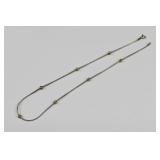 16' Sterling Silver Beaded 'STATION' Necklace