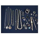 LOT- Gold Tone Costume Jewelry