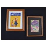 2 Vintage French Advertisment Prints