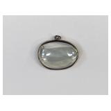 Sterling Mount POOL OF LIGHT Rock Crystal Pendant