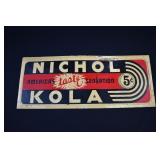 1920-40 Nichol Kola Tin Advertising Sign