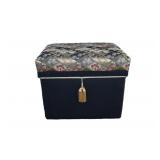 Japanese CHABAKO Upholstered Tin Lined Tea Box