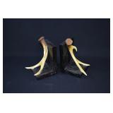 Rustic Style Antler Bookends Set