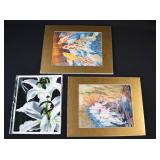2 Koi Fish & 1 Lily Matted Art Prints