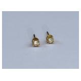 Pair 14kt Gold Matched Diamond Earrings