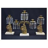 Antique Victorian Girandole Candelabra Set