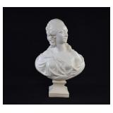 White Glazed Terracotta Bust MADAME DU BARRY