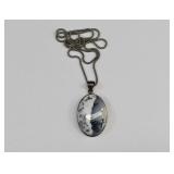 Sterling Merlinite AKA Dendritic Opal Necklace