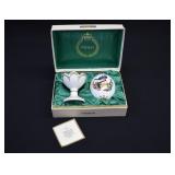 Minton Bone China Egg on Stand in Fitted Box