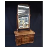 1910-30 Japanese Kyodai Tabletop Mirror & Chest