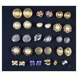 LOT- 17 Pairs Costume Clip Earrings