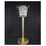 Mid Century Modern Champagne Bucket and Stand