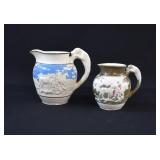 2 Antique Wedgwood JOHN PEEL Hunt Scene Jugs