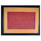Lrg GUNA Traditional Native MOLA Textile Folk Art
