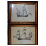2 Antique Ship Prints THE ARK & THE DOVE