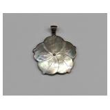 Mother of Pearl Plumeria Flower & Sterling Silver