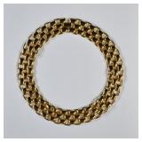 80's Monet Gold Tone Panther Link Choker Necklace