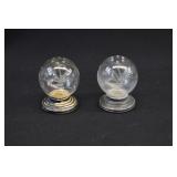 VOGUE Glass Globe Salt & Pepper Shakers