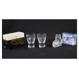 3 Sheridan & Windsor Advertising Shot Glasses