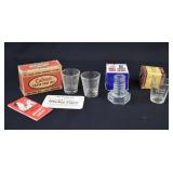 4 Calvert Advertising Shot Glasses in Orginal Box