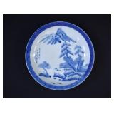 1890-1920 Japanese Blue & White Porcelain Plate