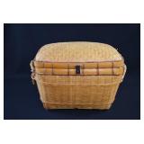 Chinese Herringbone Split Bamboo Wicker Basket
