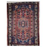 Persian Karaja Hand Knotted Wool Prayer Rug