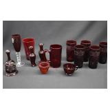 **NO SHIPPING** Box Lot - Ruby Red Glass