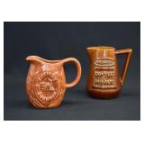 2 Pub Bar Advertising Pitcher Jugs