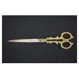 Antique German CLAUBERG Brass Handle Shears
