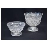 2 Anchor Hocking WEXFORD Footed Bowls